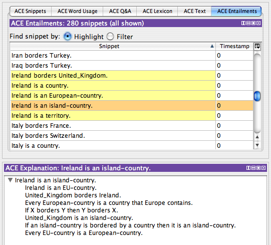 ACE Entailments view: Ireland is an island-country.